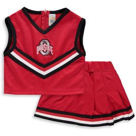 LITTLE KING LITTLE KING Girls Toddler Scarlet Ohio State Buckeyes Two-Piece Cheer Set 