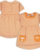 LITTLE KING LITTLE KING Girl's Toddler Tennessee Orange Tennessee Volunteers Striped Dress with Pockets  - 1