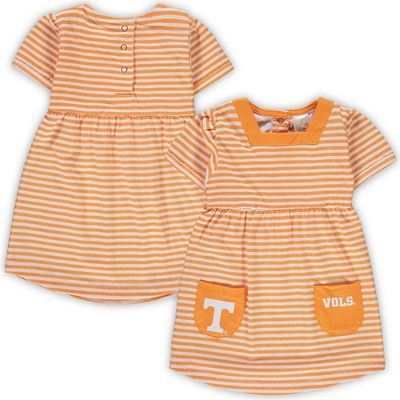 LITTLE KING LITTLE KING Girl's Toddler Tennessee Orange Tennessee Volunteers Striped Dress with Pockets 