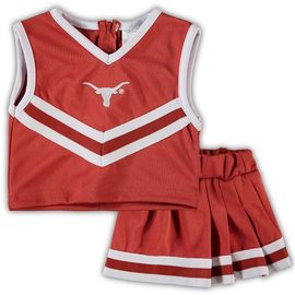 LITTLE KING LITTLE KING Girls Toddler Texas Orange Texas Longhorns Two-Piece Cheer Set