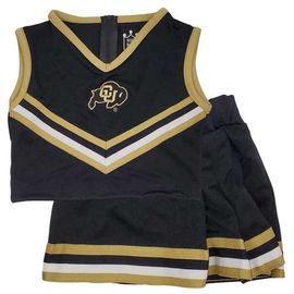 LITTLE KING LITTLE KING Girls Youth Black Colorado Buffaloes 2-Piece Cheer Set 