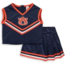 LITTLE KING LITTLE KING Girls Youth Navy Auburn Tigers Two-Piece Cheer Set 