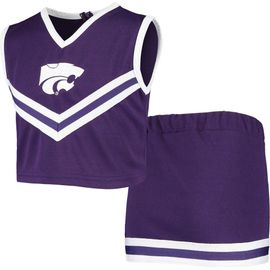 LITTLE KING LITTLE KING Girls Youth Purple Kansas State Wildcats Two-Piece Cheer Set 