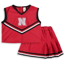 LITTLE KING LITTLE KING Girls Youth Scarlet Nebraska Huskers Two-Piece Cheer Set 