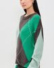 Little Lies Little Lies Argyle Sweater Mint/Chocolate Brown - 4