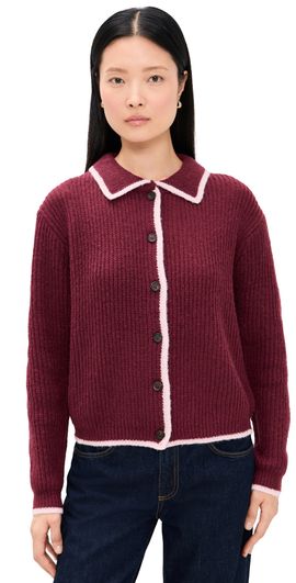 Little Lies Little Lies Francesca Cardigan Burgundy/Pink