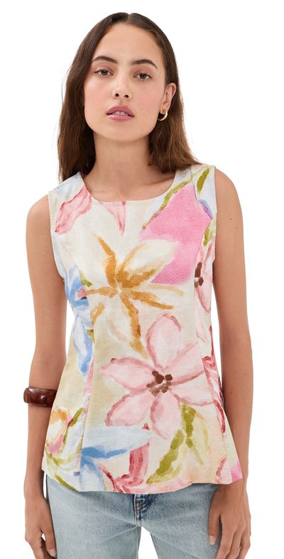 Little Lies Little Lies Gardenia Top Print