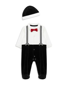 Little Me Little Me Boys' Dressy Footie & Hat