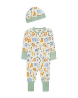 Little Me Little Me Boys' Jungle Pals Coverall and Hat