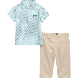 Little Me Little Me Cotton Golf Polo & Pants Set