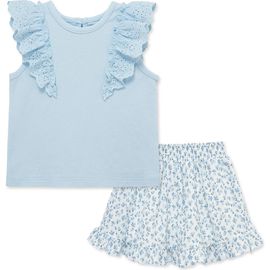 Little Me Little Me Ditsy Top & Skort Set