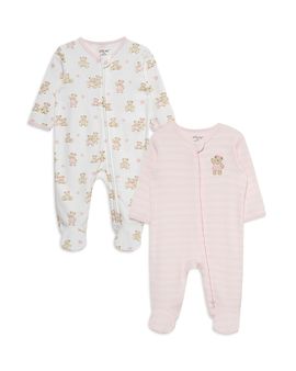 Little Me Little Me Girls' Bears 2 Pack Footies