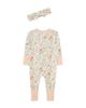 Little Me Little Me Girls' Botanical Coverall and Headband - 1