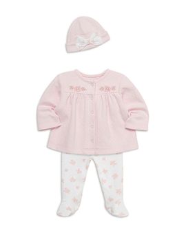 Little Me Little Me Girls' Dainty Cardigan & Hat Set
