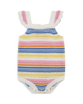Little Me Little Me Girls' Fun Striped Bubble Romper