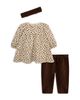 Little Me Little Me Girls' Leopard Sweatshirt Dress Set & Headband - 2