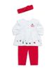 Little Me Little Me Girls' Merry Tunic Cotton Set & Headband - 1