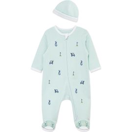 Little Me Little Me Golf Cotton Footie & Hat Set (Nordstrom Exclusive)