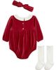 Little Me Little Me Kids' Bows Bubble Romper, Headband & Socks Set - 2