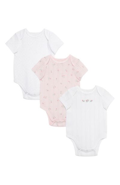 Little Me Little Me Kids' Dainty Roses Assorted 3-Pack Cotton Bodysuits (Nordstrom Exclusive)
