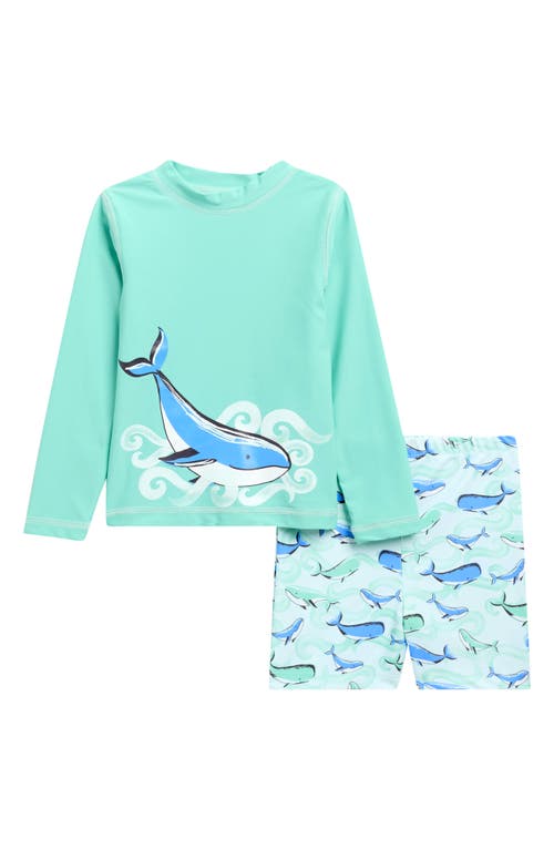 Little Me Little Me Kids' Long Sleeve UPF 50+ Two-Piece Rashguard Swimsuit
