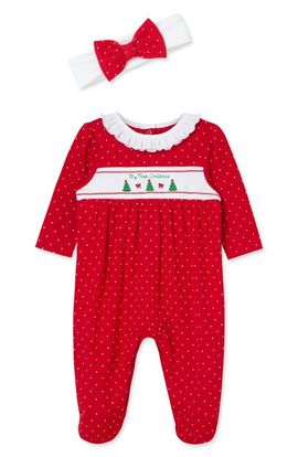 Little Me Little Me Kids' My First Christmas Footie and Headband Set