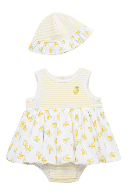 Little Me Little Me Lemon Skirted Bodysuit & Hat Set