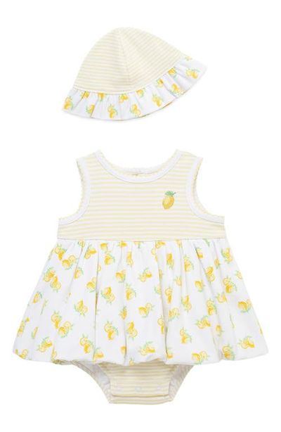 Little Me Little Me Lemon Skirted Bodysuit & Hat Set