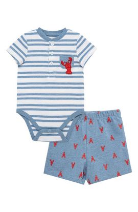 Little Me Little Me Lobster Bodysuit & Shorts Set