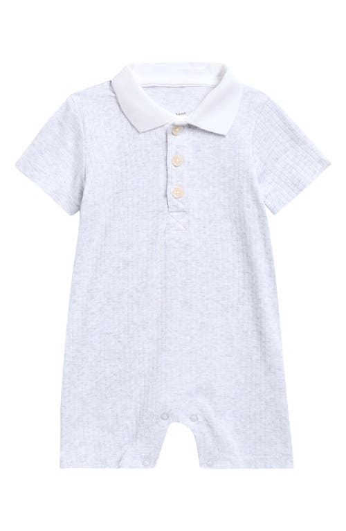 Little Me Little Me Rib Polo Romper