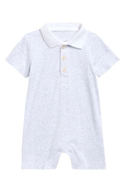 Little Me Little Me Rib Polo Romper