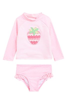 Little Me Little Me Strawberry Two-Piece Rashgaurd Swimsuit
