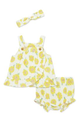 Little Me Little Me Sunflower Top, Shorts & Headband Set