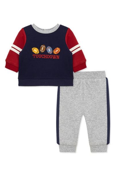Little Me Little Me Touchdown Crewneck Sweatshirt & Joggers Set
