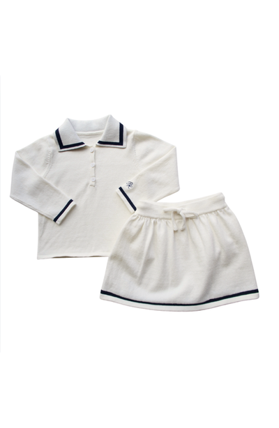 Little Paper Kids Little Paper Kids Bea Long Sleeve Sweater Polo