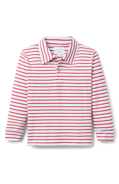 Little Paper Kids Little Paper Kids Reid Long Sleeve Polo