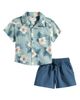Little Planet Little Planet Floral Button-Up Shirt & Drawstring Shorts Set - 1