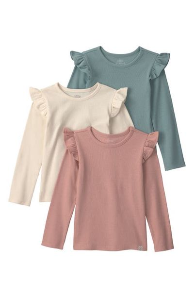 Little Planet Little Planet Kids' 3-Pack Ruffled Shoulder T-Shirts