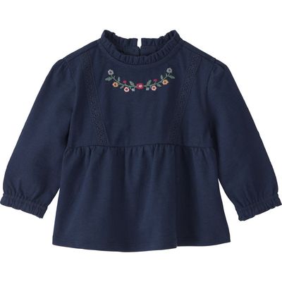 Little Planet Little Planet Kids' Embroidered Slub Jersey Top