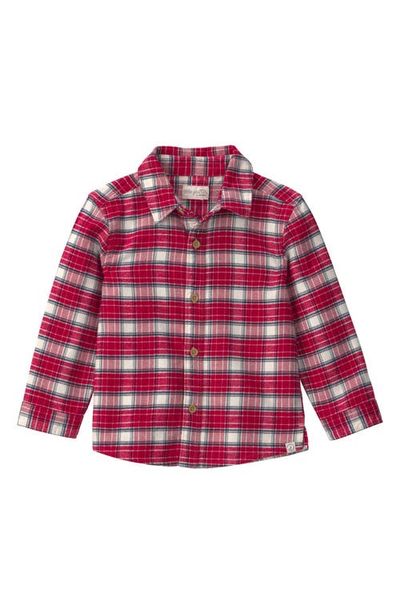Little Planet Little Planet Kids' Organic Cotton Flannel Plaid Button-Up Shirt