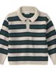 Little Planet Little Planet Kids' Striped Long Sleeve Polo Sweater - 1