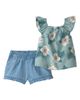 Little Planet Little Planet Print Organic Cotton & Linen Tank & Shorts Set - 1