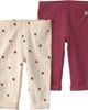Little Planet Little Planet Set of 2 Assorted Stretch Organic Cotton Leggings - 1