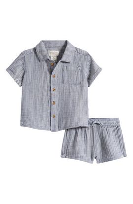 Little Planet Little Planet Short Sleeve Organic Cotton Button-Up Shirt & Shorts Set