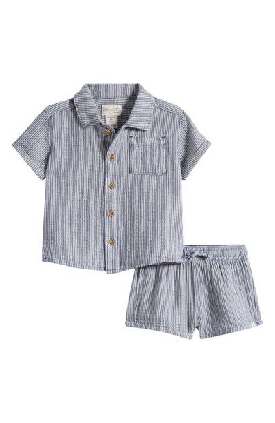 Little Planet Little Planet Short Sleeve Organic Cotton Button-Up Shirt & Shorts Set
