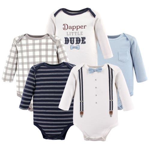 Little Treasure Little Treasure 5Pk Long Sleeve Bodysuits