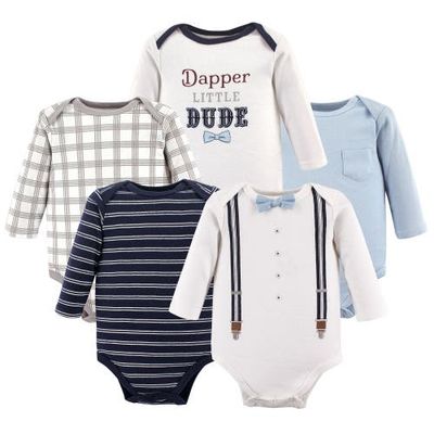 Little Treasure Little Treasure 5Pk Long Sleeve Bodysuits