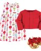 Little Treasure Little Treasure Cotton Dress, Cardigan & Shoe Set - 2