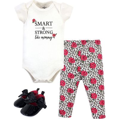 Little Treasure Little Treasure Little One's Cotton Outfit Set Bodysuit, Pants, and Matching Shoes