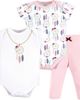 Little Treasure Little Treasure Soft Cotton Two-Piece Outfit Bodysuit & Pants - 1
